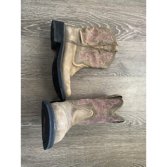 Ariat Boots Womens 10 Fatbaby Western Brown Pink Cowboy Boot - Picture 2 of 12